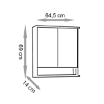 Imagen de Botiquín Mariana 70 cm Verde con Catedral
