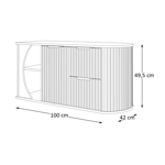 Imagen de Mueble de baño suspendido Tereza Cristina 100 cm Catedral/Avellana con bacha