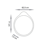 Imagen de Mueble de baño suspendido Milena 78 cm Avellana/Catedral con bacha y espejo