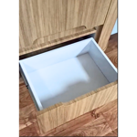 Imagen de Mueble de baño suspendido Eleonora 80 cm Blanco/Catedral con bacha