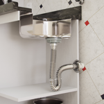 Imagen de Sifón cromado plástico universal Blukit corrugado