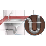 Imagen de Sifón cromado plástico universal Blukit corrugado