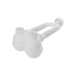 Imagen de Sifón doble botella plástico universal Blukit blanco