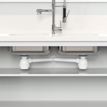 Imagen de Sifón doble botella plástico universal Blukit blanco