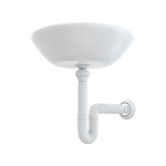 Imagen de Sifón plástico universal corrugado Blukit blanco