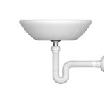 Imagen de Sifón plástico universal corrugado Blukit blanco