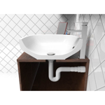 Imagen de Sifón plástico universal corrugado Blukit blanco