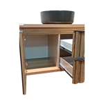 Imagen de Mueble de baño suspendido Cecilia Nogal 78 cm sin bacha