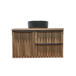 Imagen de Mueble de baño suspendido Cecilia Nogal 78 cm con bacha