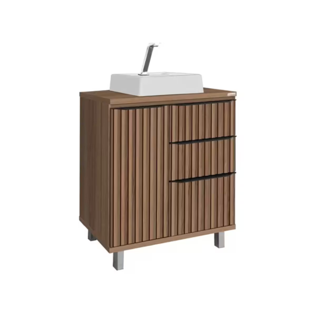 Imagen de Mueble de baño de pie Cecilia Nogal 78cm con bacha