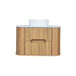 Imagen de Mueble de baño suspendido Eleonora 80 cm Blanco/Catedral con bacha