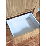 Imagen de Mueble de baño suspendido Eleonora 80 cm Blanco/Catedral con bacha y botiquin