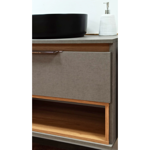 Imagen de Mueble de baño suspendido Isadora Grigio con Catedral 78cm con Bacha de Loza