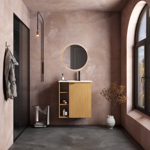 Imagen de Mueble de baño suspendido Hortensia Jequitibá 62 cm con Bacha de resina