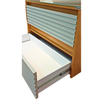 Imagen de Mueble De Baño Suspendido Osaka Beige 82 cm con bacha De Loza y Tapa de Vidrio