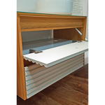 Imagen de Mueble De Baño Suspendido Osaka Beige 82 cm con bacha De Loza y Tapa de Vidrio