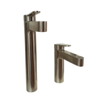 Imagen de Griferia de lavatorio Monocomando Bajo de mesada Attic Gris Satinado