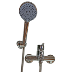 Imagen de Grifería de ducha Monocomando exterior con transferencia Milano Cromado