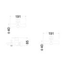 Imagen de Grifería de ducha Monocomando Exterior con transferencia Celtic Gris Satinado