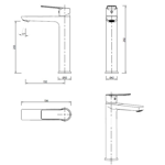 Imagen de Grifería de lavatorio Monocomando Alto de mesada Blaster Cromo