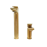 Imagen de Grifería de lavatorio Monocomando Alto de mesada Alassio Oro