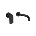 Imagen de Grifería de lavatorio Monocomando de Pared Alassio Negro Mate