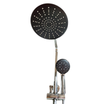 Imagen de Barral de ducha cromado con botones y ducha higiénica GC