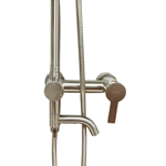 Imagen de Barral de ducha Monocomando Exterior con transferencia Milano Gris Satinado