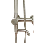 Imagen de Barral de ducha Monocomando Exterior con transferencia Milano Gris Satinado