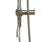 Imagen de Barral de ducha Monocomando Exterior con transferencia Milano Gris Satinado