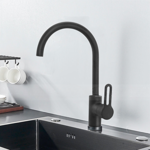 Imagen de Grifería de Cocina Monocomando de Mesada Noar Pico Alto Negro Mate