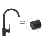 Imagen de Grifería de Cocina Monocomando de Mesada Noar Pico Alto Negro Mate