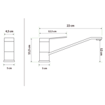 Imagen de Grifería de Cocina Monocomando de Mesada Noar Pico Largo Negro Mate