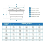 Imagen de Tanque de Agua Polietileno Fortlev 310 tapa rosca