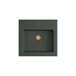 Imagen de Bacha de apoyo cuadrada 45 cm c/mesa verde mate Deca