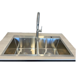 Imagen de Pileta de cocina DREAM doble acero inox(304) 82x45x23 cm