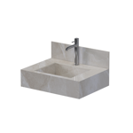 Imagen de Mueble de baño suspendido de porcelanato Beige Napoles 60 cm con bacha incorporada