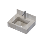 Imagen de Mueble de baño suspendido de porcelanato Beige Napoles 60 cm con bacha incorporada