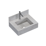 Imagen de Mueble de baño suspendido de porcelanato Pulpis Napoles 60 cm con bacha incorporada