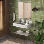 Imagen de Mueble de baño suspendido de porcelanato Pulpis Napoles 80 cm con bacha incorporada