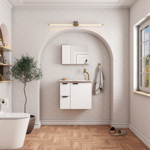 Imagen de Mueble de baño suspendido Margarita Blanco 60 cm con bacha de resina