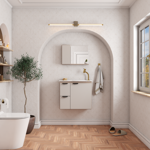 Imagen de Mueble de baño suspendido Margarita Beige 60 cm con bacha de resina