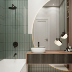 Imagen de Grifería de Ducha Monocomando embutida con transferencia Blaster Negro Mate