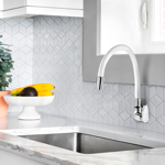 Imagen de Grifo unitario de cocina para pared Allure Mouve Blanco Cromo