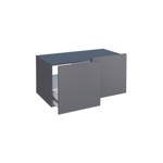 Imagen de Mueble de baño suspendido Bliss Gris 80 cm con Mesada en porcelanato Gris Pulido sin bacha
