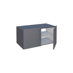 Imagen de Mueble de baño suspendido Bliss Gris 80 cm con Mesada en porcelanato Gris Pulido sin bacha