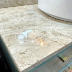 Imagen de Mueble De Baño De Pie Suez Verde 80 cm con mesada Granito y Bacha De Loza