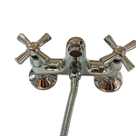 Imagen de Grifería de ducha monocomando exterior con transferencia Cuzco Cromado Brillante