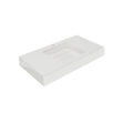 Imagen de Bacha suspendida rectangular 80 cm c/mesa blanca Fabribam