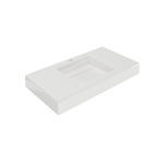 Imagen de Bacha suspendida rectangular 80 cm c/mesa blanca Fabribam